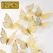 12pcs 3D Butterfly Wall Stickers: Modern Home Decor