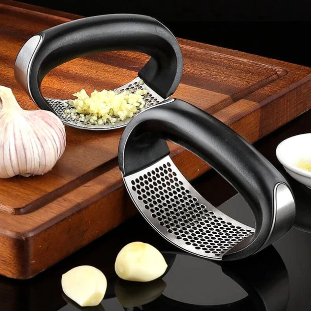 Stainless Steel Garlic Press Crusher.