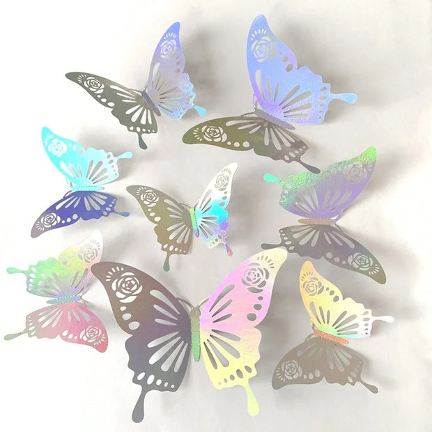 12pcs 3D Butterfly Wall Stickers: Modern Home Decor