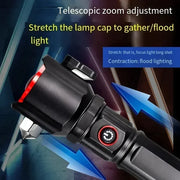 Super Bright Multifunctional Torch Light with Steel Hammer, Safety Cutter and Mobile Power Bank